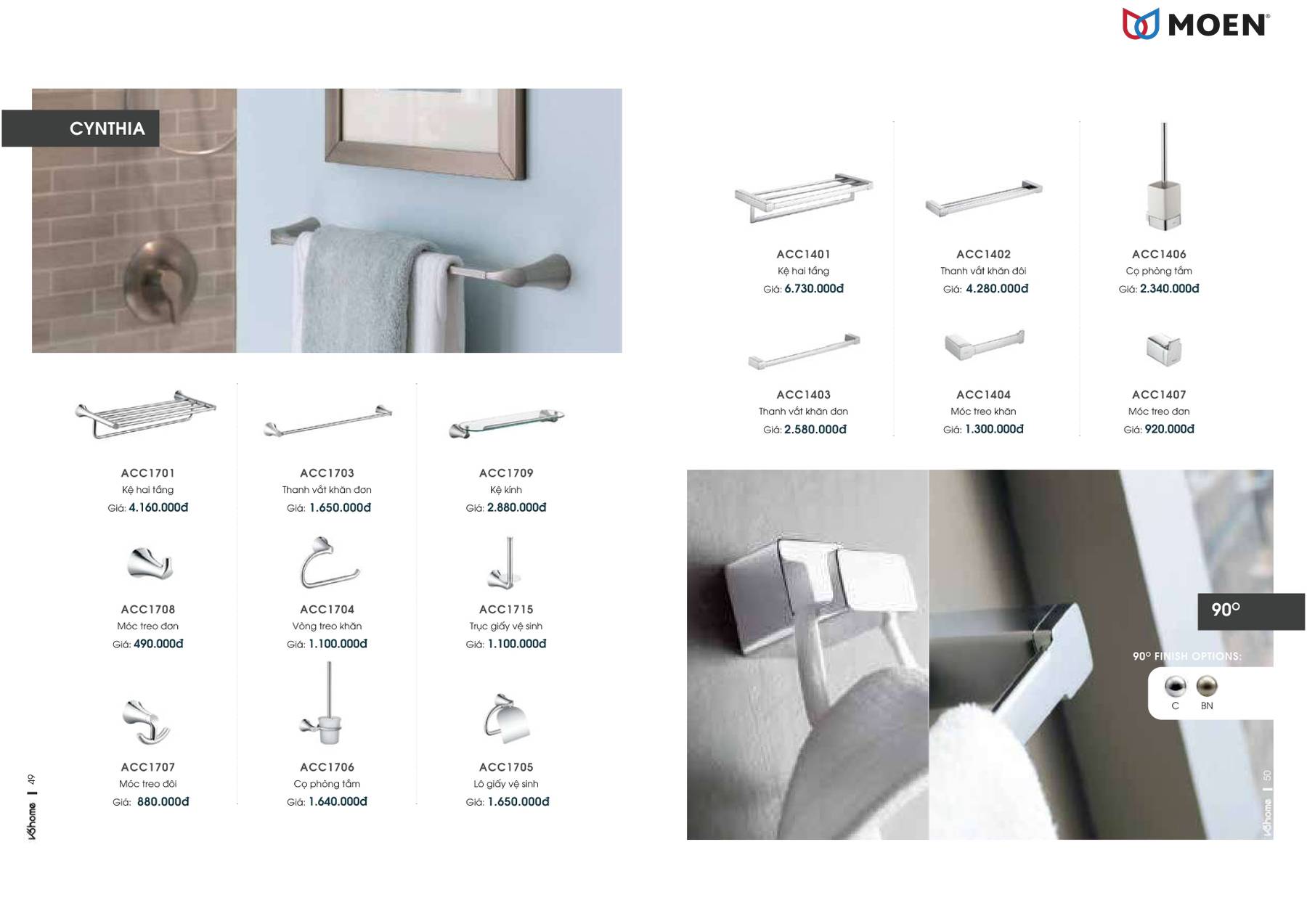 Thiết bị vệ sinh MOEN Bảng giá và Catalogue mới nhất 2024 /Page 26